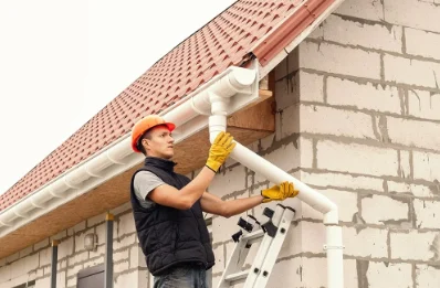 Pose et remplacement de gouttières à Huêtre